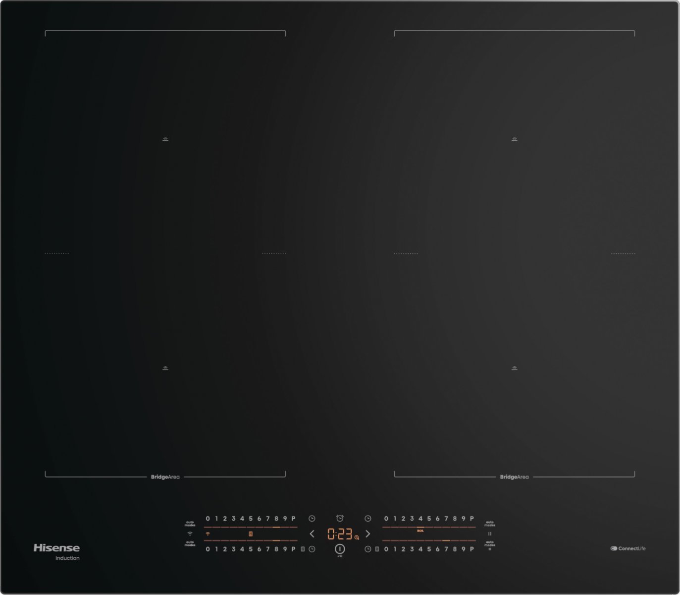 Hisense platums 59.5 cm bez ramja melna - Iebuvejama indukcijas plits virsma HI6442BSCWF (3838782863325)