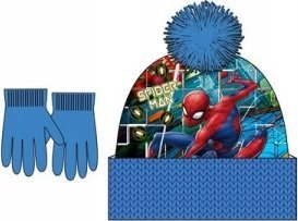 Sun City CZAPKA ZIMOWA Z RĘKAWICZKAMI SPIDER-MAN 54