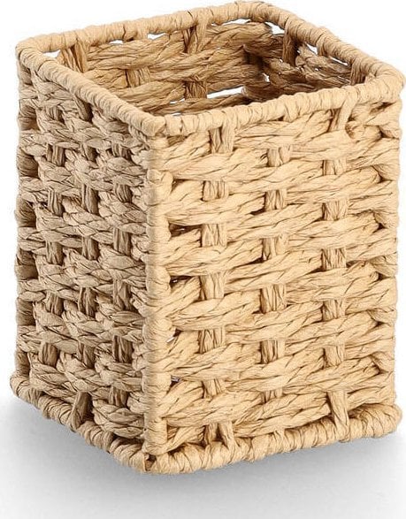 Zeller Pojemnik na długopisy z papierowej plecionki 8 x 8 x 10,7 cm