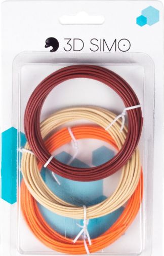 3DSimo Filament PLA Zestaw kolorów - brązowy, skóra, pomarańczowy (G3D3107)