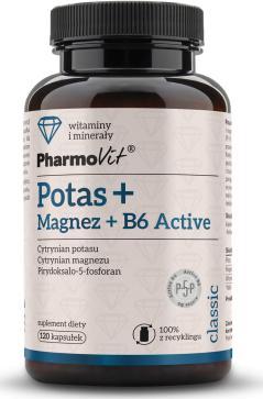 Pharmovit PHARMOVIT POTAS + MAGNEZ + B6 ACTIVE 120 KAPS