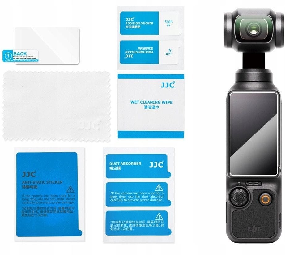 JJC Osłona Ochronna Szkło Hartowane 9H na Ekran LCD do DJI OSMO POCKET 3 / GSP-OSP3S1 /