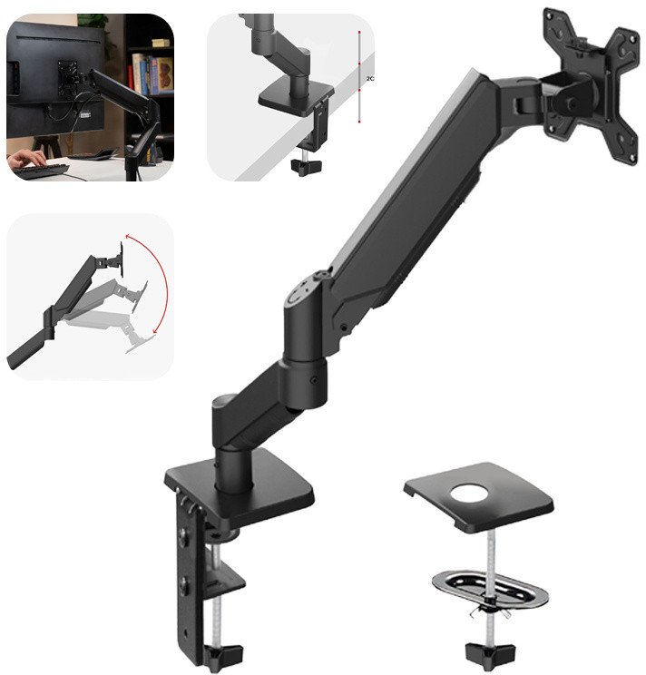 Pojedyncze Ramię do monitora na sprężynie gazowej 17"-32" CMA10G Audizio one size