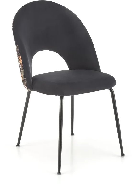 Krzesło tapicerowane K505 VELVET czarne HALMAR