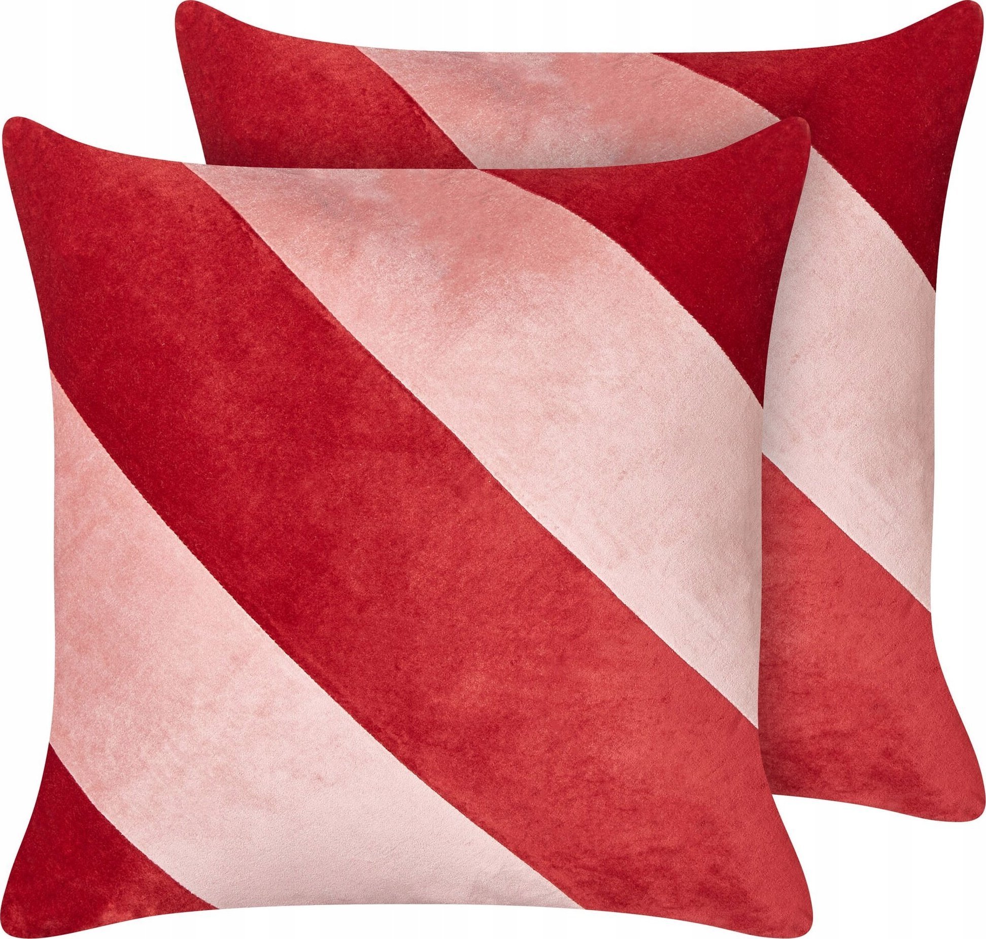 Beliani Zestaw 2 poduszek Bawełna Czerwony BORONIA 45 x 45 cm