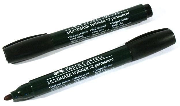 Faber-Castell Marker wodoodporny okrągła końcówka czarny