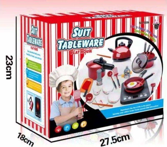 Ikonka Zestaw Kuchenny Do Gotowania, Czajnik, Patelnia, Akcesoria 24 Elementy