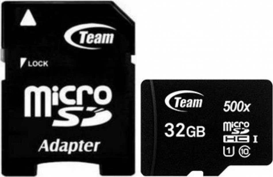Karta TeamGroup 500x MicroSDHC 32 GB Class 10 UHS-I (TUSDH32GCL10U03)