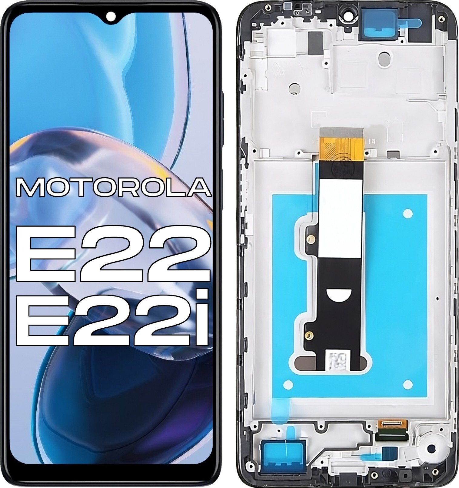 Wyświetlacz do Motorola Moto E22 / E22i XT2239 LCD Ekran Ramka