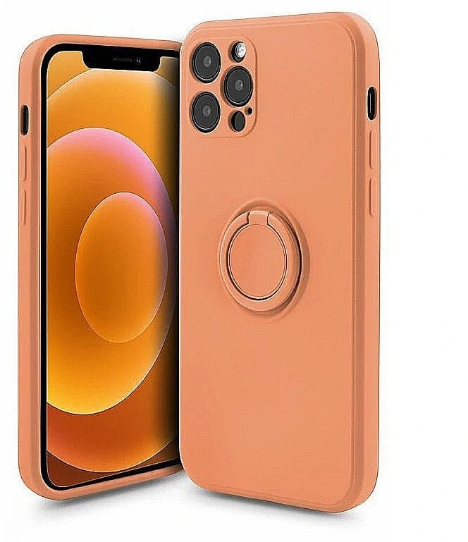 Mocco Pastel Ring Silicone Back Case for Samsung Galaxy S22 Plus 5G Orange