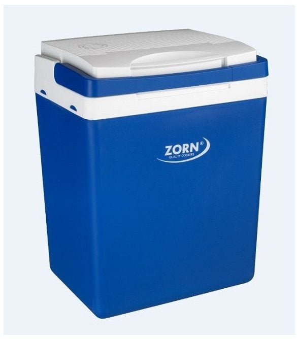 ZORN Z32 12/230V Køleboks Energiklasse: E (A - G) Termoelektrisk 230 V, 12 V Blå-hvid 30 l
