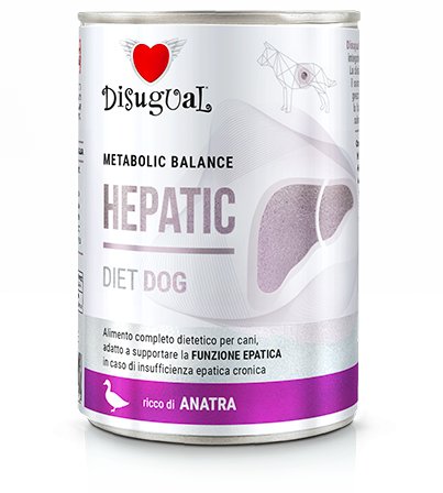 Disugual Karma mokra dla psa Weterynaryjna HEPATIC Kaczka (dorosły) 400g