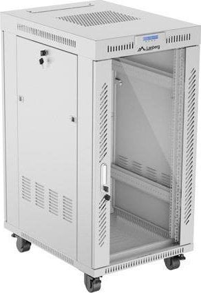 Lanberg Szafa instalacyjna Rack stojąca 19" 22U 600x800 szara drzwi szklane Lanberg (flat pack)