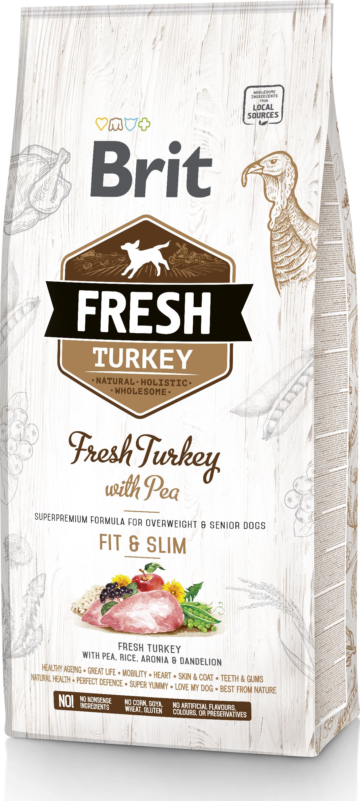 Brit Fresh Turkey With Pea Light Fit&Slim 2.5kg