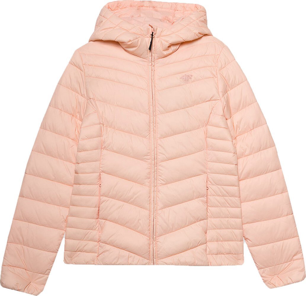 4f Kurtka damska puchowa 4F F351 morelowa 4FWSS24TDJAF351 70S S