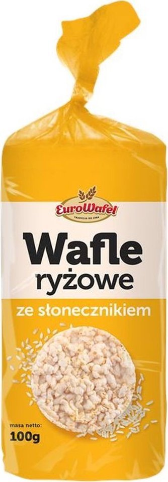 Eurowafle Eurowafle Wafle ryżowe ze słonecznikiem 100 g