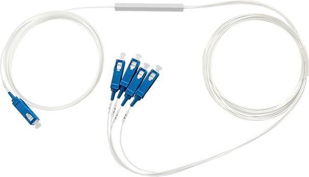 Qoltec Splitter optyczny 1x4, G.657A, SC/PC - SC/PC, SingleMode, 1.5m (54203)