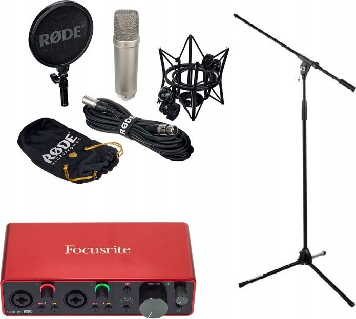 Focusrite Scarlett 2i2 3rd NT1-A Zestaw Studyjny Mikrofon Interfejs USB2.0