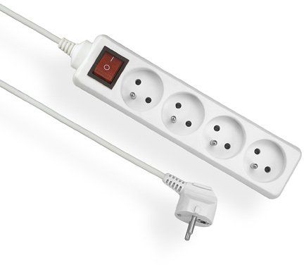 Listwa zasilająca Elgotech Economic 4 gniazda 1.5 m biała (EPS-401,5W)