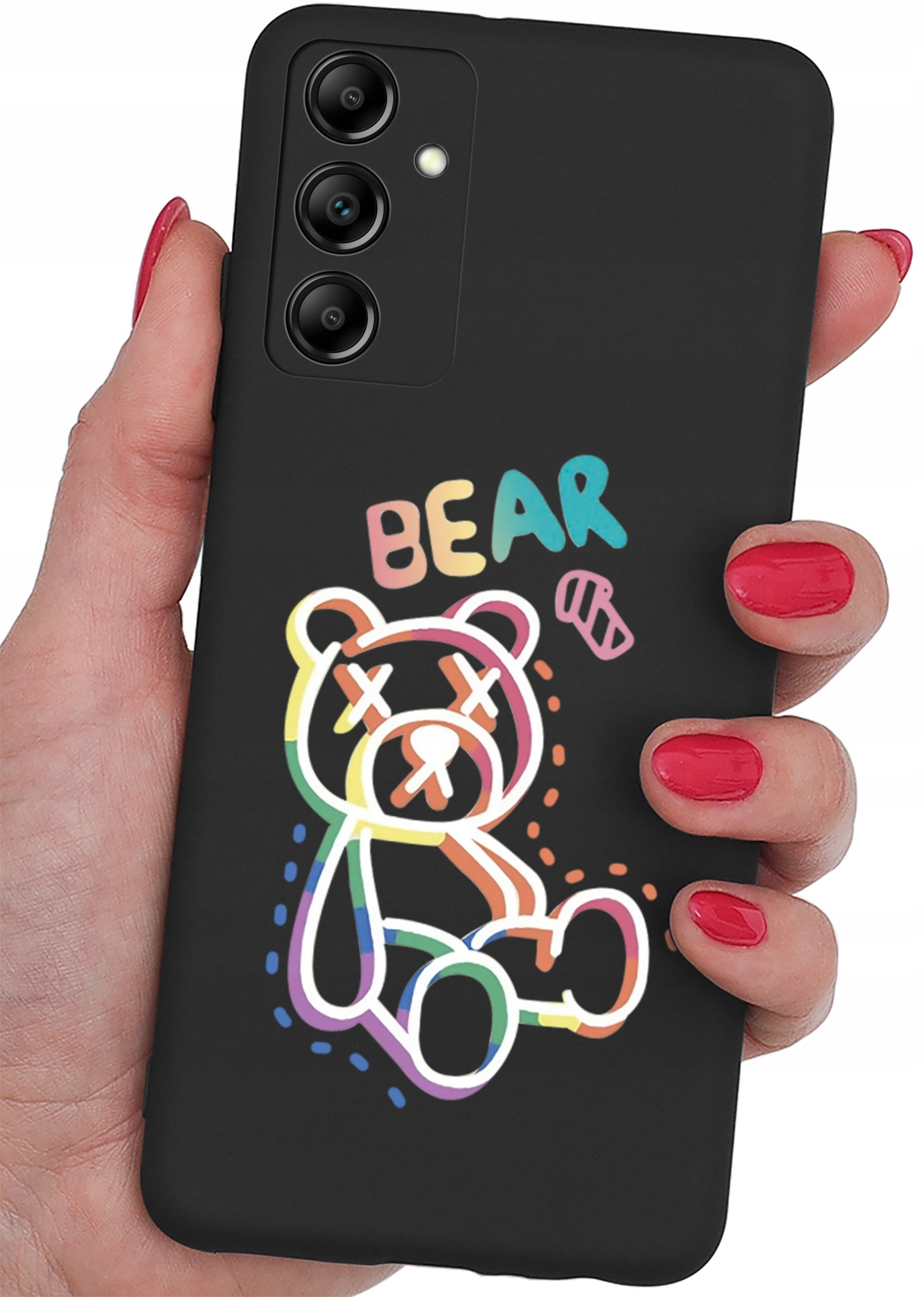 ETUI do Samsung Galaxy A15 CASE WZORY SOFT MATT PLECKI + SZKŁO 9H