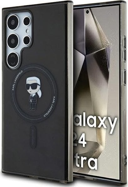 Karl Lagerfeld KLHMS24LHFCKNOK S24 Ultra S928 black/black hardcase IML Ikonik MagSafe
