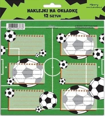 HENRY Naklejki na zeszyty - Piłka (12szt)
