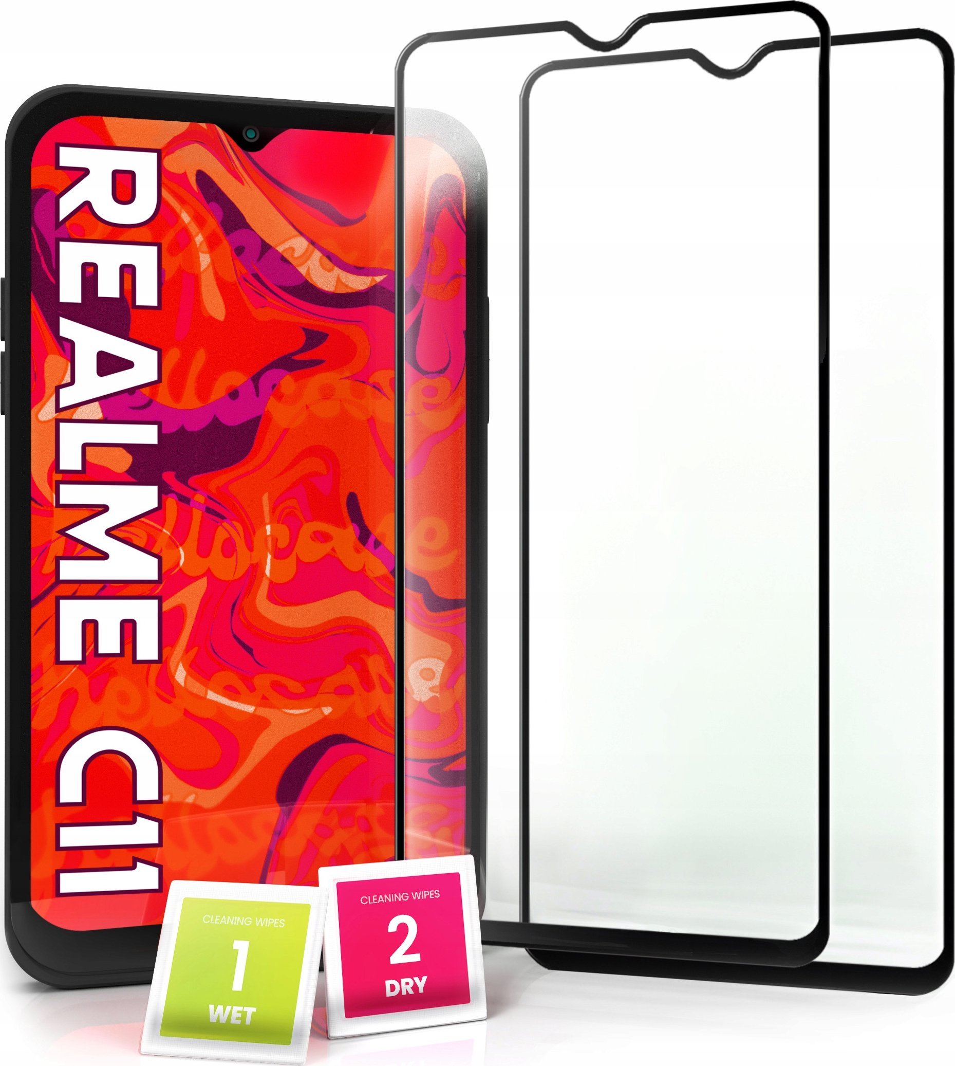 Hello Case 2-pak Szkło Do Realme C11 ,C11 2021 ,C21 ,C21Y ,C25 ,C25Y ,C25S ,C35 ,C12