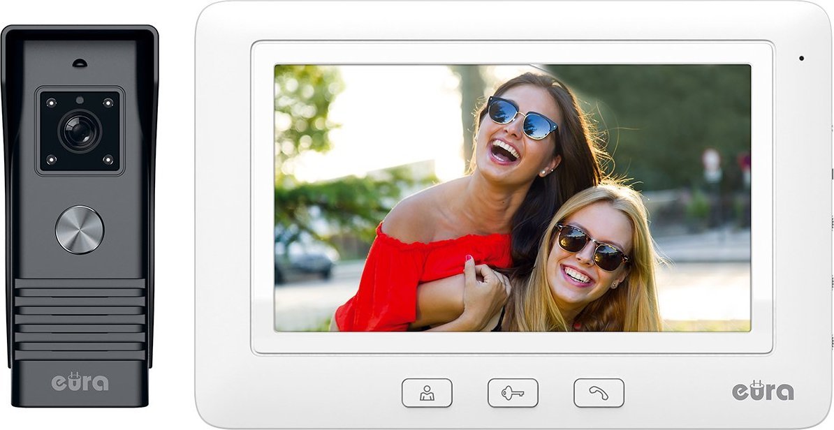 Eura Wideodomofon EURA VDP-45A3 ALPHA biały kolor monitor 7'' obsługa 1 wejścia