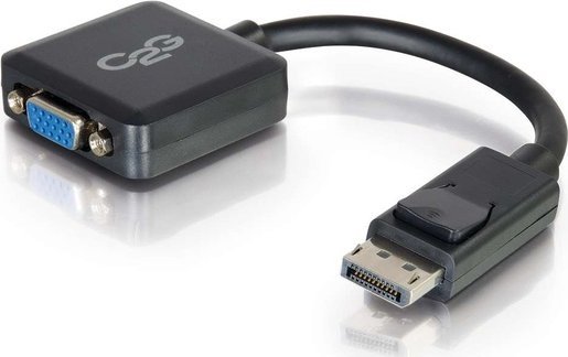 Adapter AV C2G C2G 8in DisplayPort to VGA Adapter - DP to VGA Adapter Converter - Black - M/F - DisplayPort-Kabel - DisplayPort (M) zu HD-15 (VGA) (W)