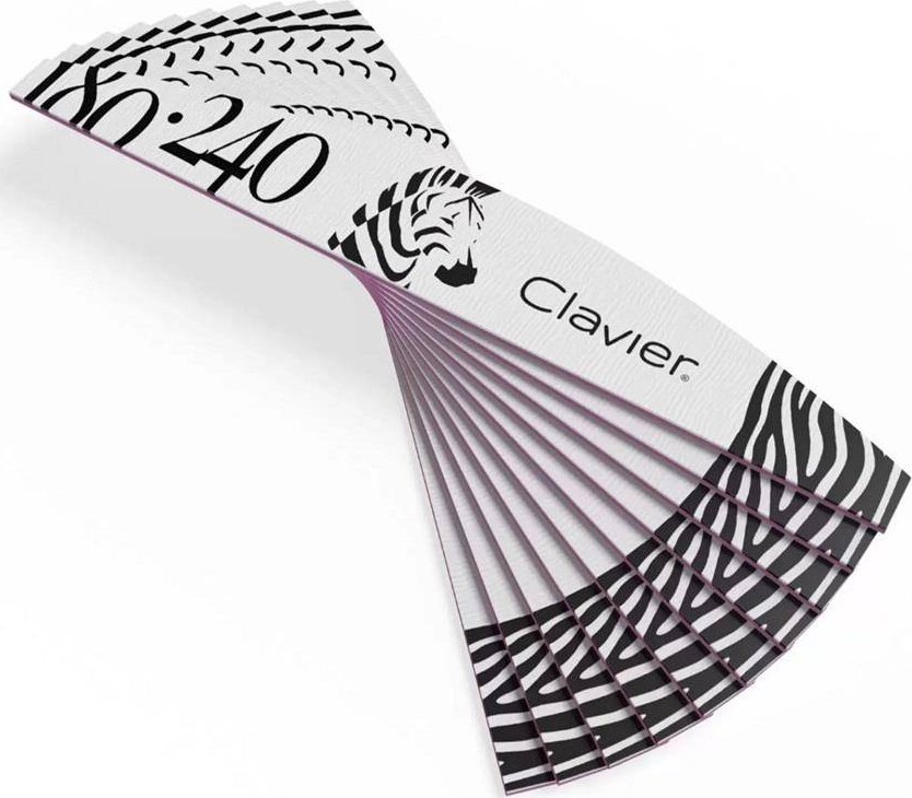 Clavier Pilnik do paznokci 180/240 Zebra 10szt.