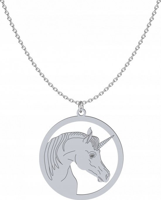 Radziszewska Jewellery Naszyjnik Srebrny Jednorożec Łańcuszek Prezent 925 GRAWER ŻYCZENIA GRATIS