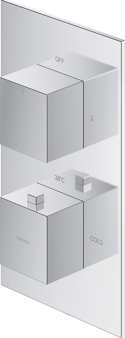 Termostatyczna bateria prysznicowo-wannowa podtynkowa Fresh, element natynkowy