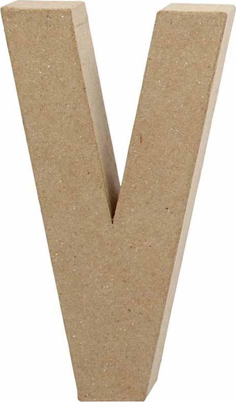Creativ Company Litera V z papier-mache H: 20,5 cm