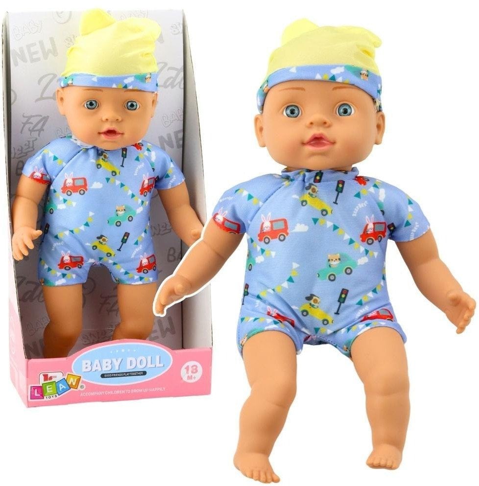 Lalka bobas niebieskie ubranko 31cm