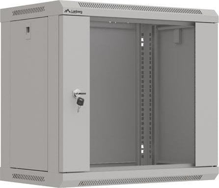 SZAFA INSTALACYJNA RACK WISZĄCA 19" 9U 540X350 SZARA DRZWI PRZESZKLONE LANBERG (FLAT PACK)