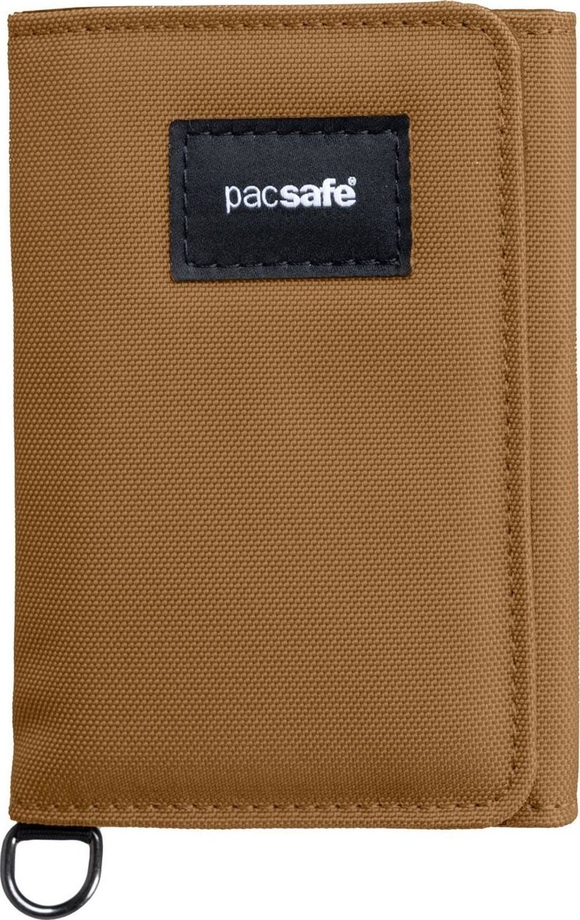 Pacsafe RFIDsafe trifold wallet Tan