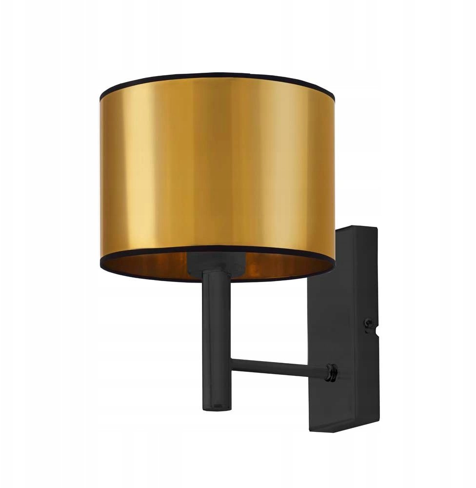 Złoto-czarny kinkiet TEGU MIRROR w stylu loft do salonu