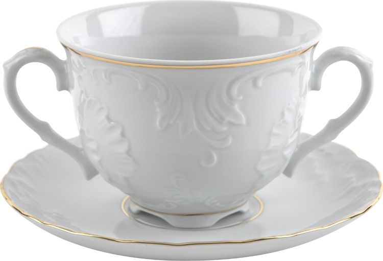 Ćmielów Bulionówka ze spodkiem Rococo