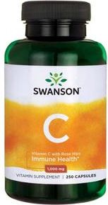 Swanson Witamina C1000+ dzika róza 250 kapsułek