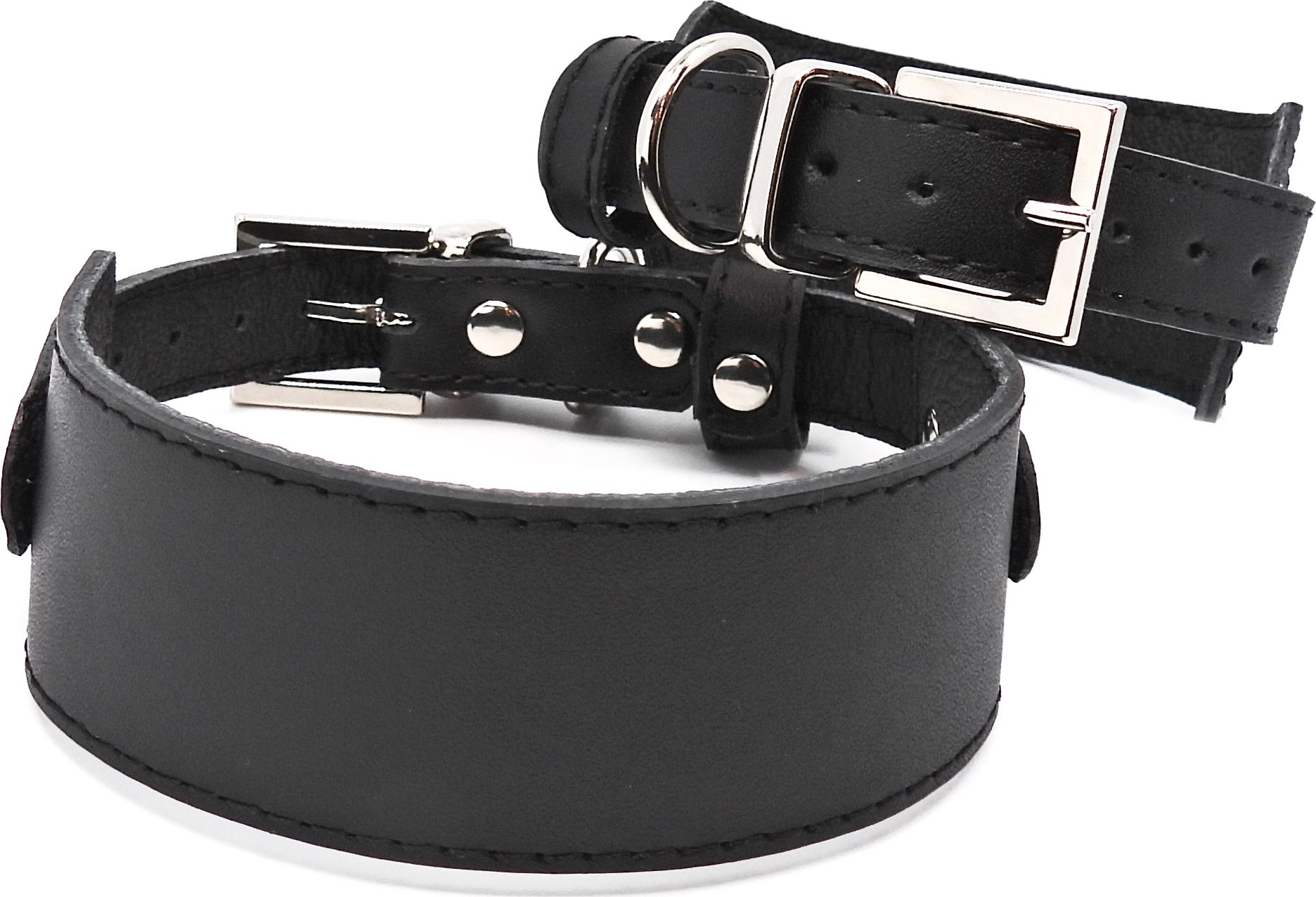 Smart Animal Skórzana obroża dla charta, kolekcja SMART, 28 cm - 32 cm, czarna