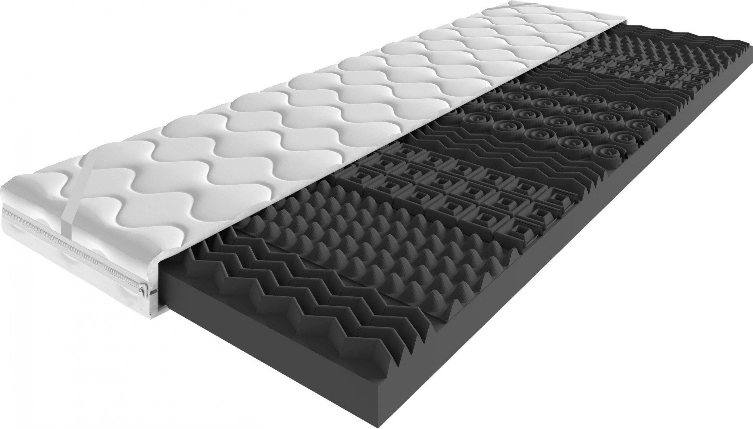 Tompol Venerdi Black Topper 180 x 200 materac masujący nawierzchniowy o grubości 7 cm