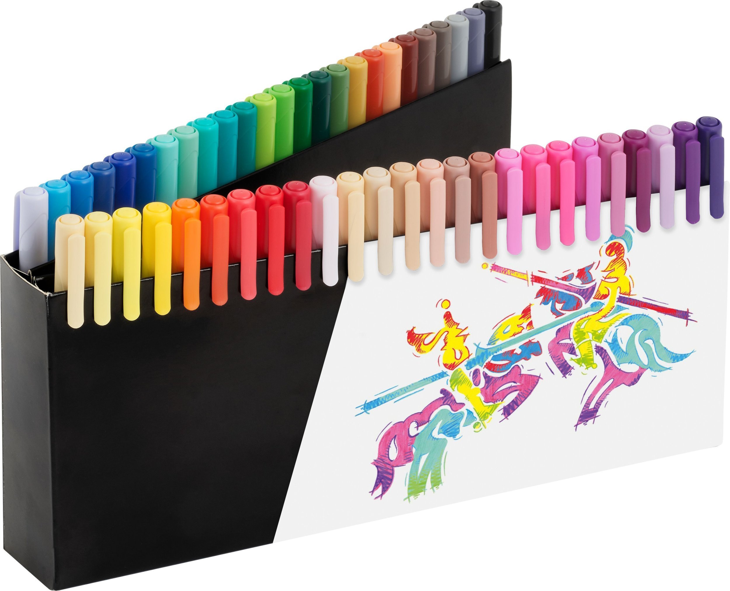 Pisaki z końcówką pędzelkową 50 kolorów