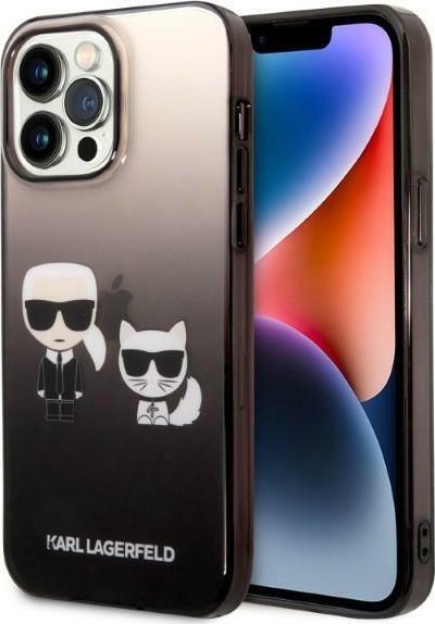 Karl Lagerfeld Etui Karl Lagerfeld do iPhone 14 Pro Max 6,7" hardcase czarny/black Gradient Ikonik Karl & Choupette