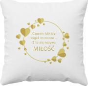 Koszulkowy Czasem lubi się kogoś za mocno - poduszka z nadrukiem