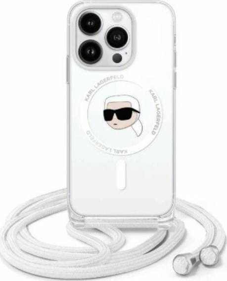 Karl Lagerfeld Karl Lagerfeld KLHMP16XHCKHNT iPhone 16 Pro Max 6.9" hardcase transparent Crossbody IML Karl Head Magsafe