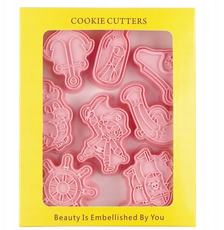 Foremki do Ciastek PIRACI PIRAT szablon forma do wycinania Ciasteczek 8szt