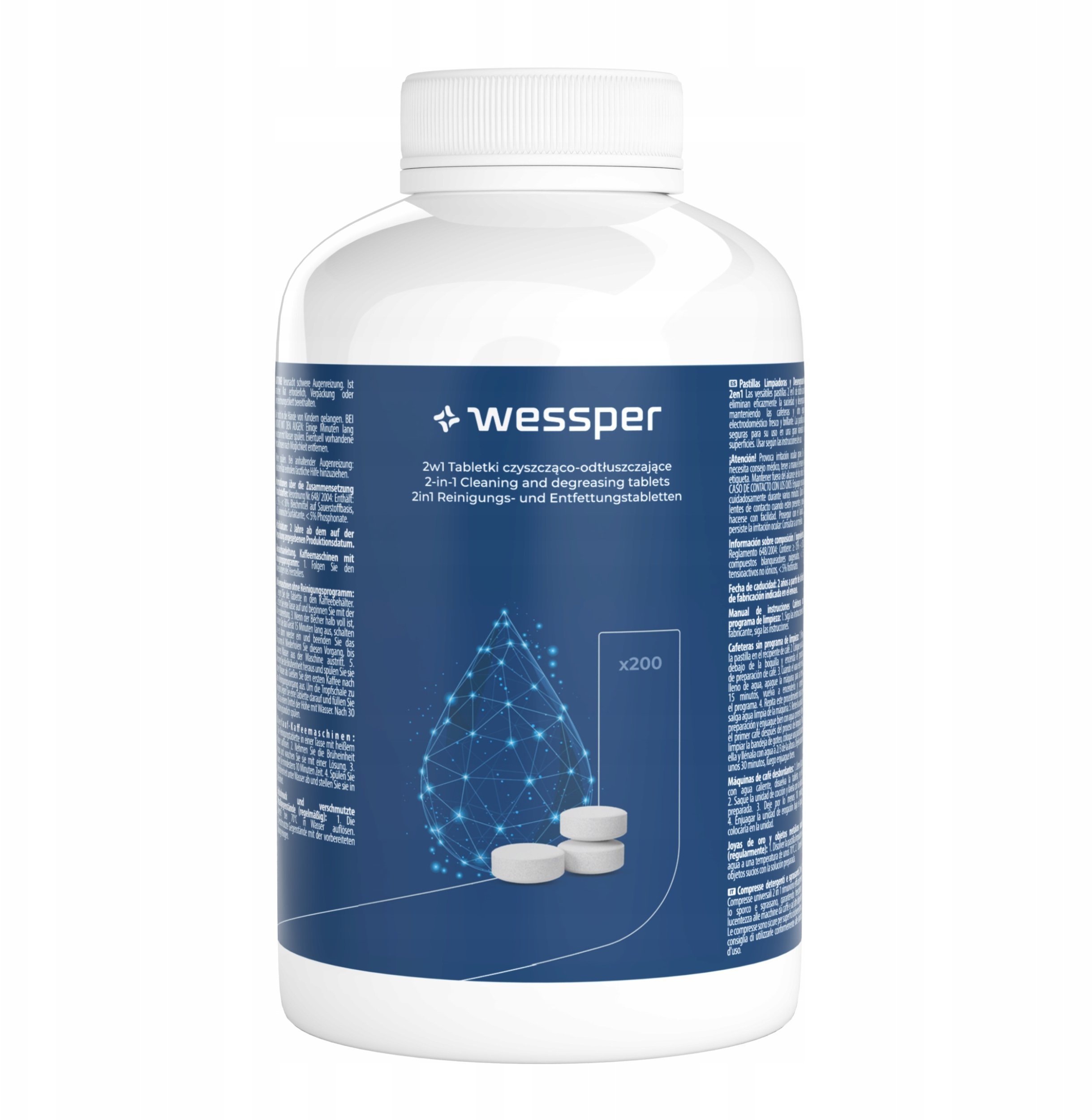 Wessper Tabletki czyszcząco-odtłuszczające 200 szt. (WES078-200)