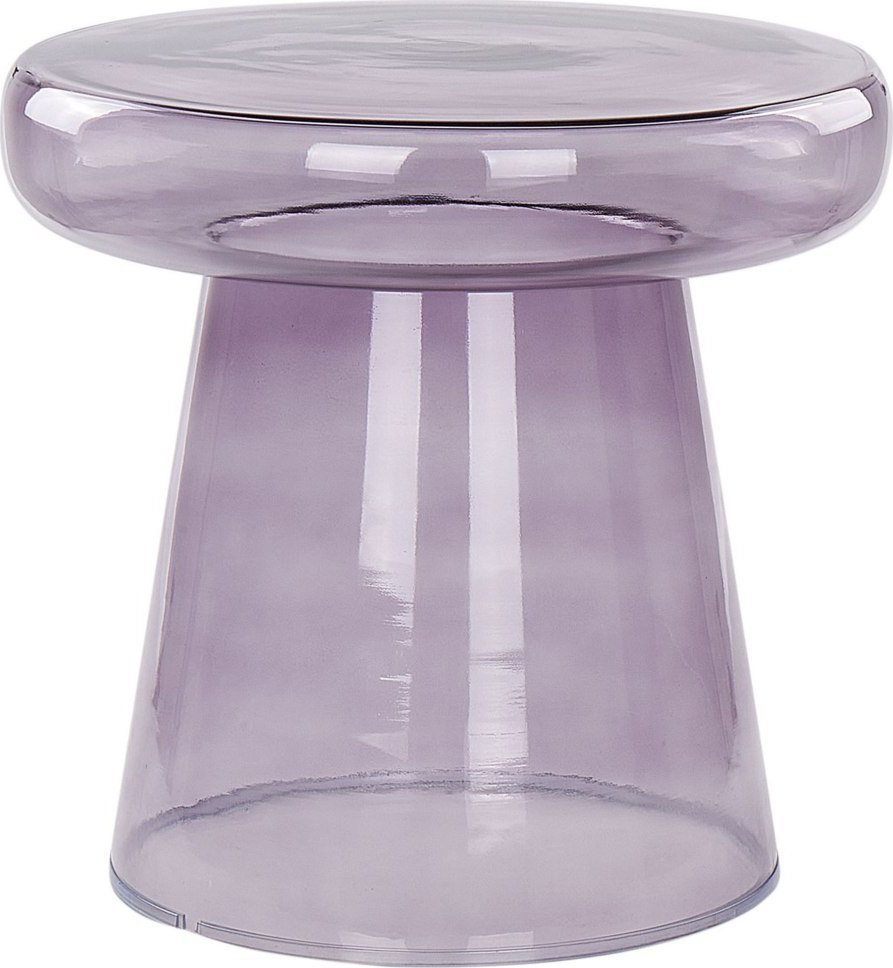 Beliani Stolik pomocniczy szklany fioletowy CALDERA