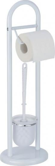 Wenko rolka toalety z uchwytem na szczotki toaletowe Siena 63 cm stalowa biała