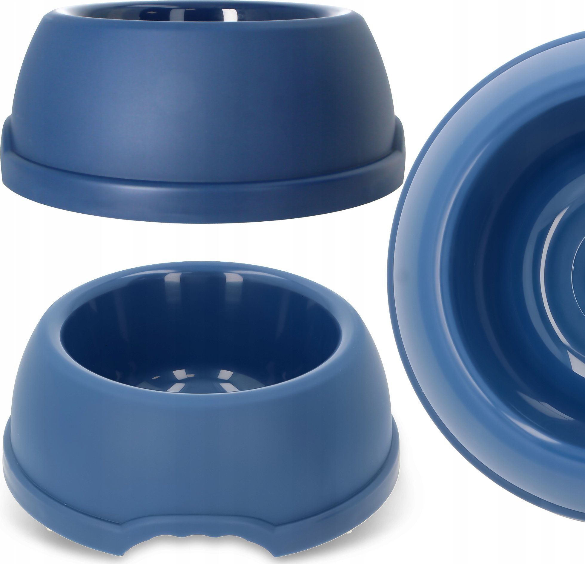 Barry King Miska plastikowa dla psów XXL, 3L, granatowa, śr. 32,5cm,